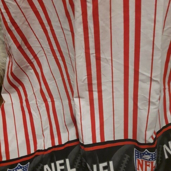 VINTAGE DAN RIVER NFL football red white stripe FULL flat sheet - Picture 2 of 4